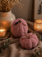 Kürbis Set Stricki 2-teilig 3D Druck | Dekokürbis Strickoptik | Herbstdeko Kürbis | moderne Herbst Deko | Geschenk Für Dich 3D Druck Floma Candle & More