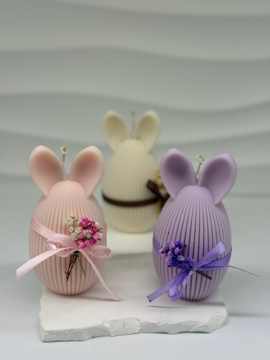 Rilli /Hasen-Osterei Kerze handgemacht | Osterdeko Standkerze Floma Candle & More