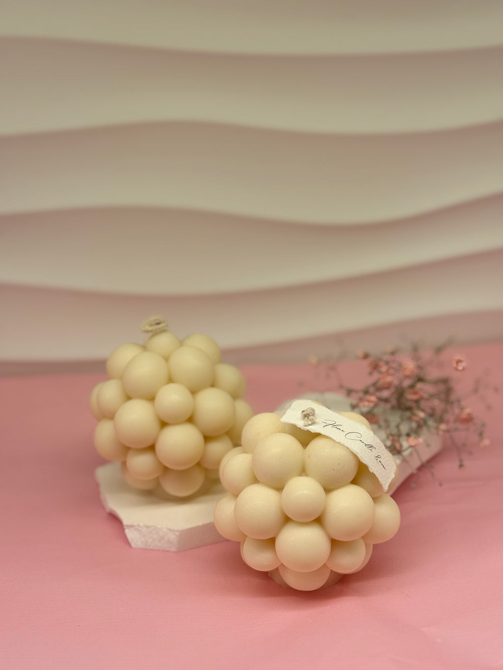 Bubble Kerze aus Rapswachs Standkerze Floma Candel & more