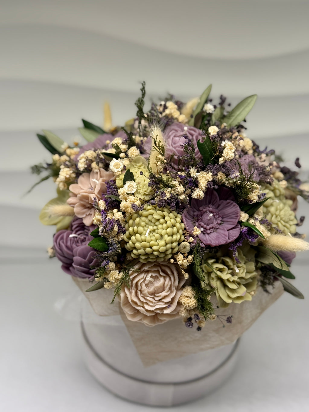 Kerzenblumenstrauss Olivia Flowerbox Floma Candle & More