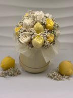Kerzenblumenstrauß Tulpe Lemon Flowerbox Floma Candle & More