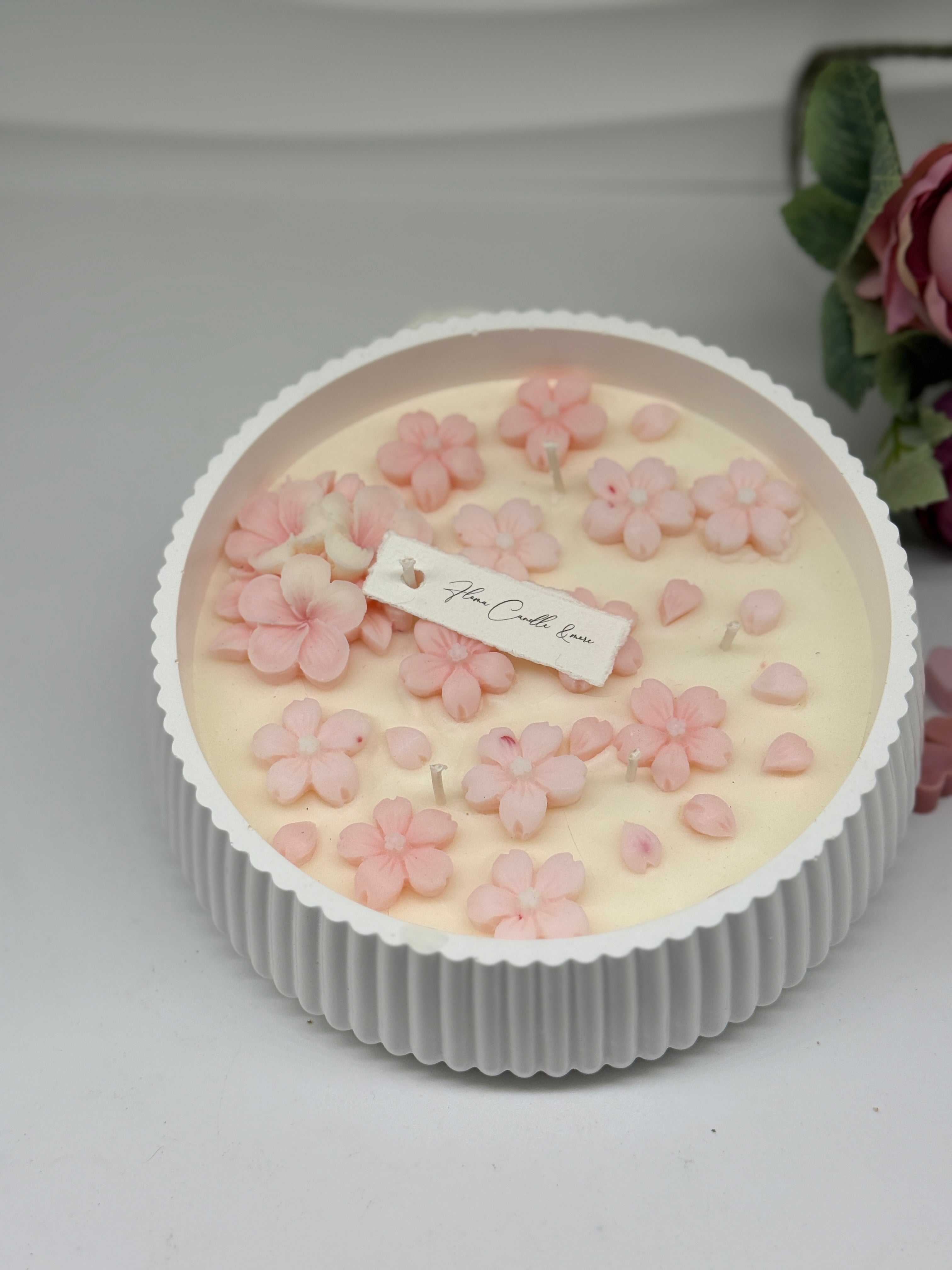 Peach Bloom/Duftkerze in Keramikschale Duftkerzen Floma Candle & More