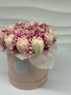 Kerzenblumenstrauss Tulpe Rosa Flowerbox Floma Candle & More