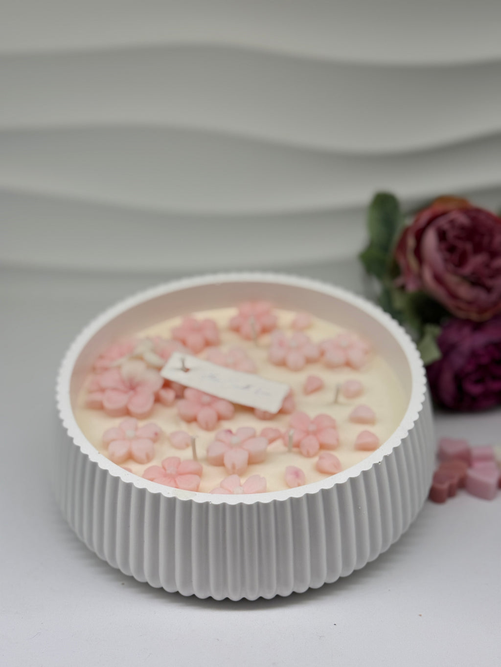 Peach Bloom/Duftkerze in Keramikschale Duftkerzen Floma Candle & More