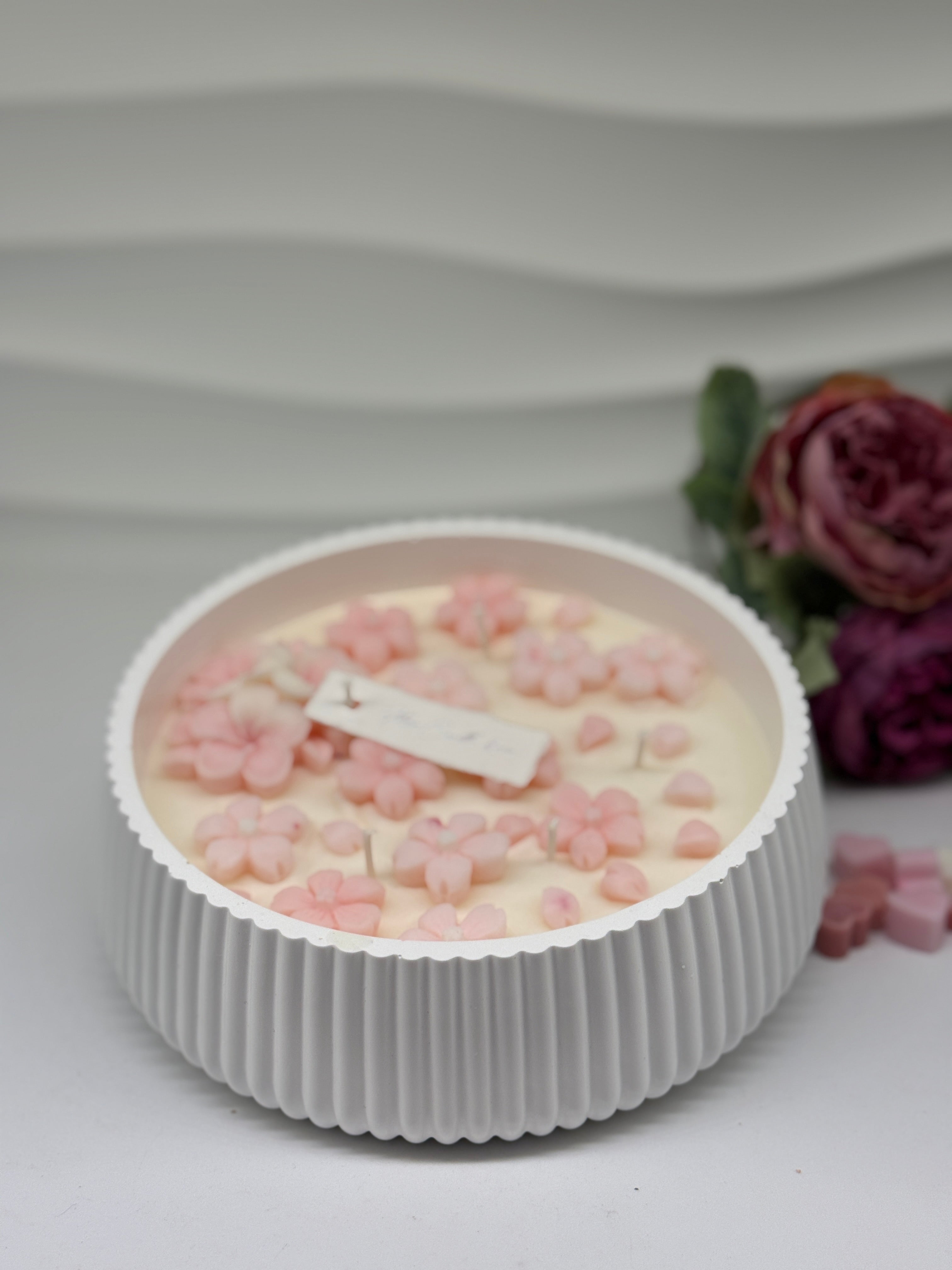 Peach Bloom/Duftkerze in Keramikschale Duftkerzen Floma Candle & More