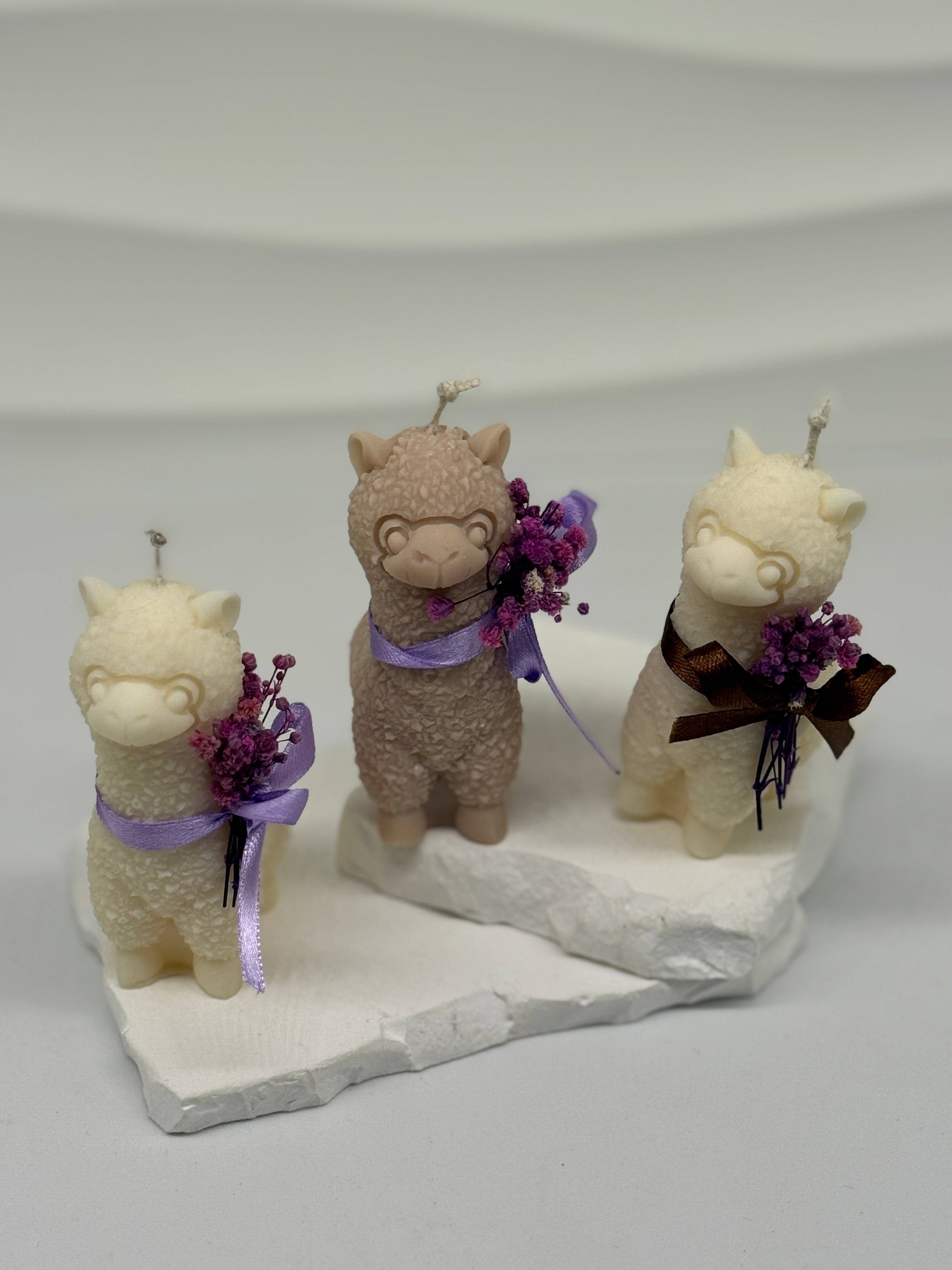 Alpaka Kerze – Handgefertigte Deko-Kerze Standkerze Floma Candle & More