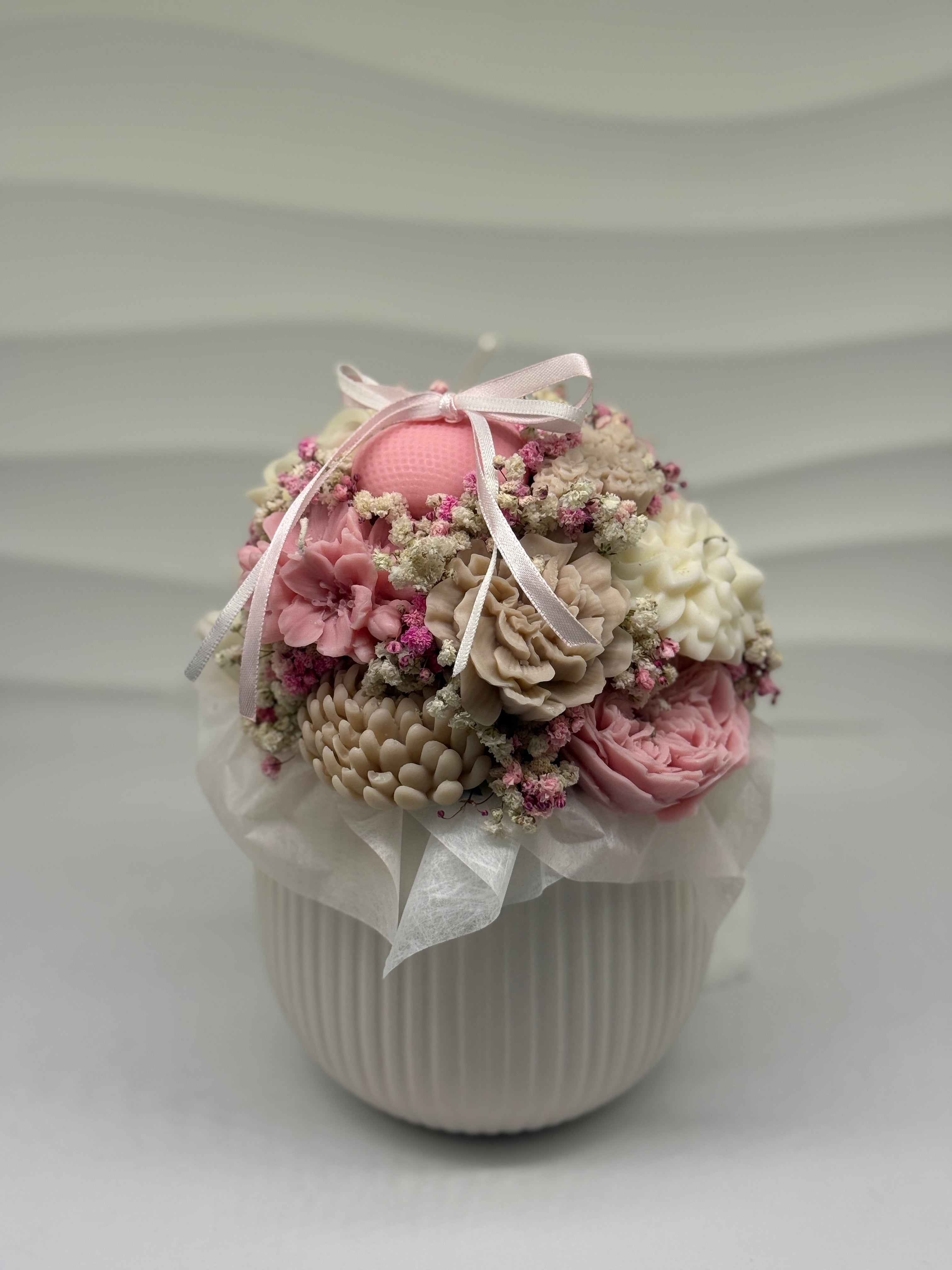 Romo Kerzenblumenstrauß Flowerbox Floma Candle & More Herz