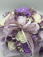 Kerzenblumenstrauß aus Rosen Lavendel Flowerbox Floma Candle & More