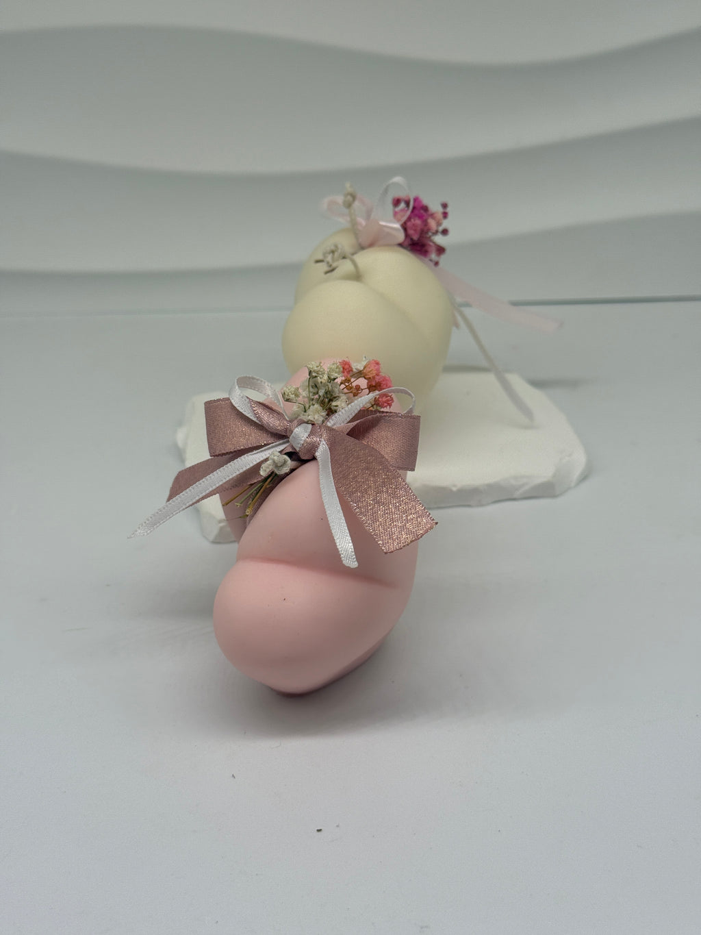 Valentin-Herz /Rapswachskerze Herz Standkerze Floma Candle & More