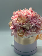 Kerzenblumenstrauß Rose Apricot Flowerbox Floma Candle & More