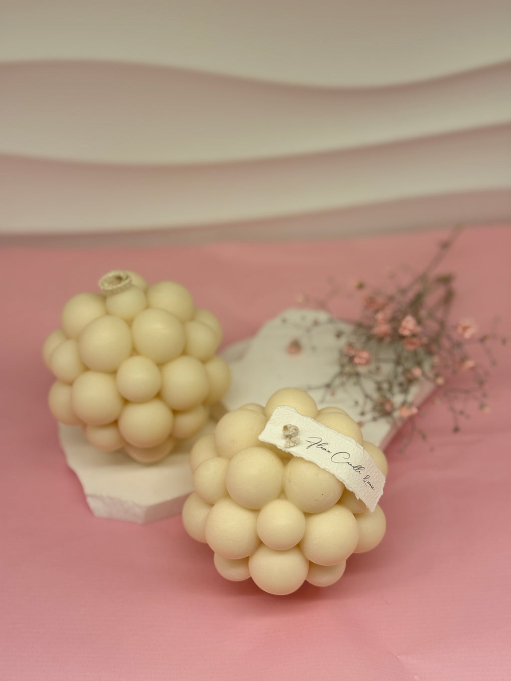 Bubble Kerze aus Rapswachs Standkerze Floma Candel & more