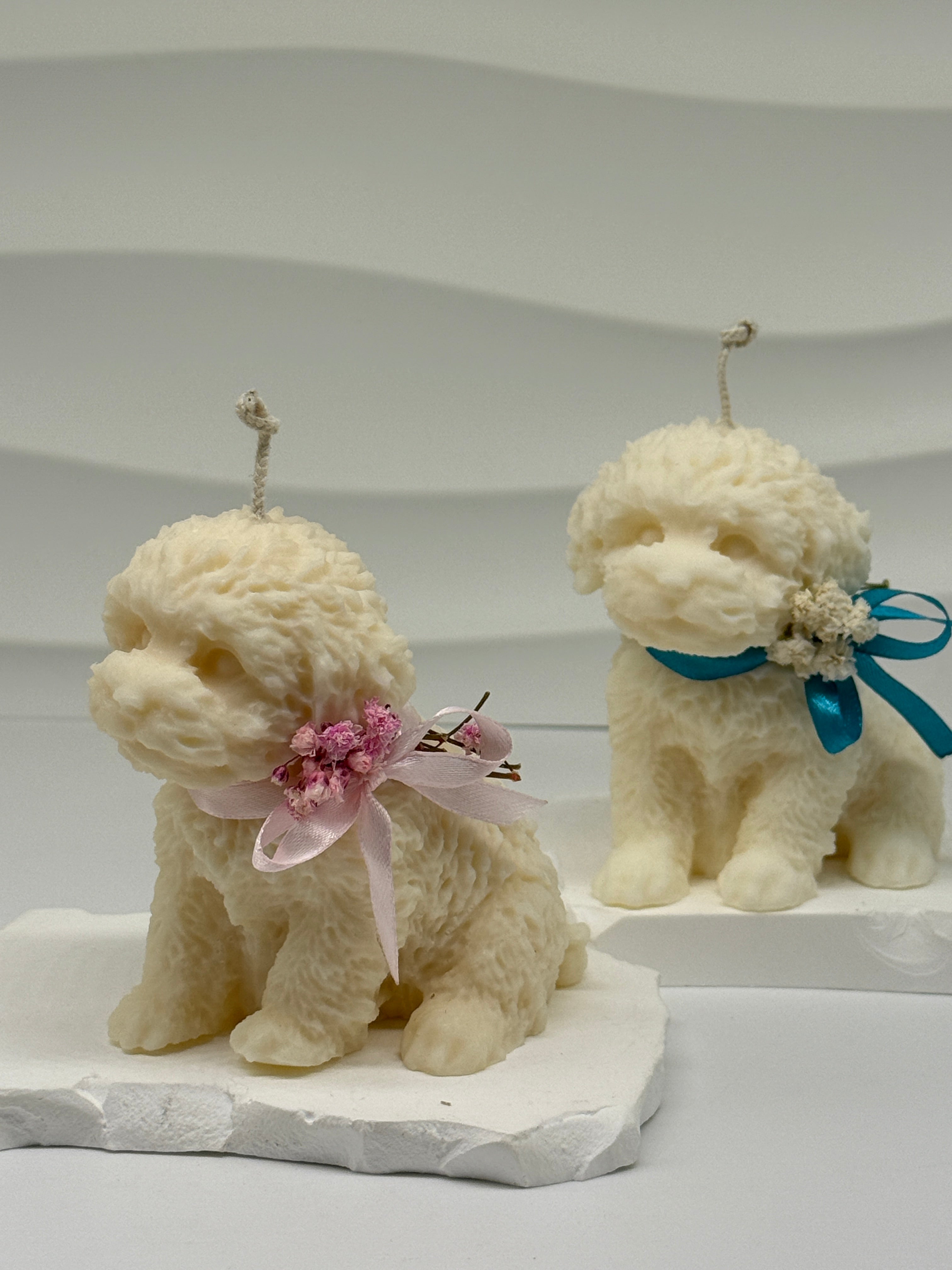 Hunde-Kerze aus Rapswachs – nachhaltige Kerze handgemacht Standkerze Floma Candle & More