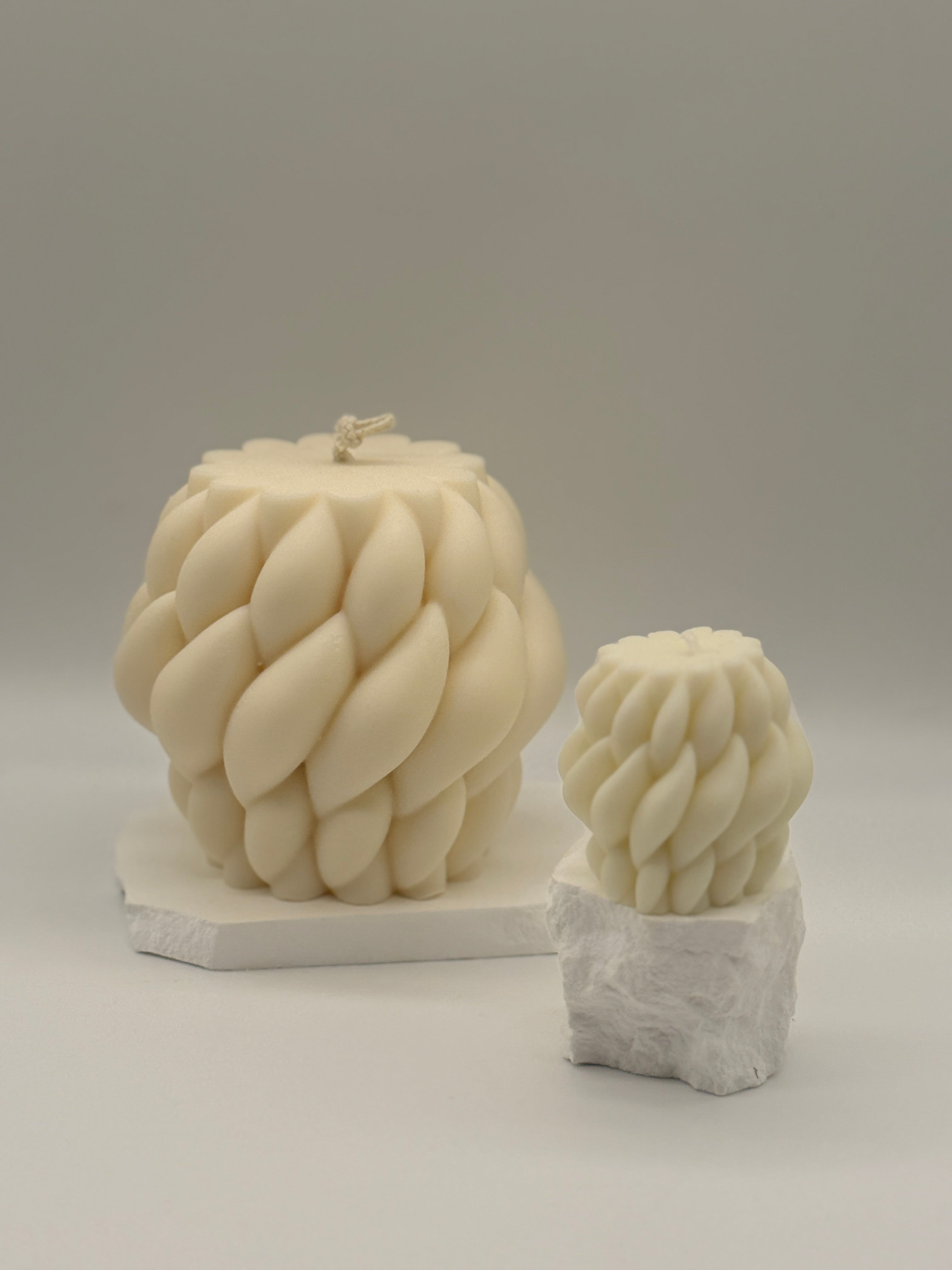 Pola Kerze Standkerze Floma Candle & More Natur Creme Weiss S