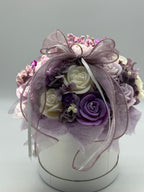 Kerzenblumenstrauß aus Rosen Lavendel Flowerbox Floma Candle & More