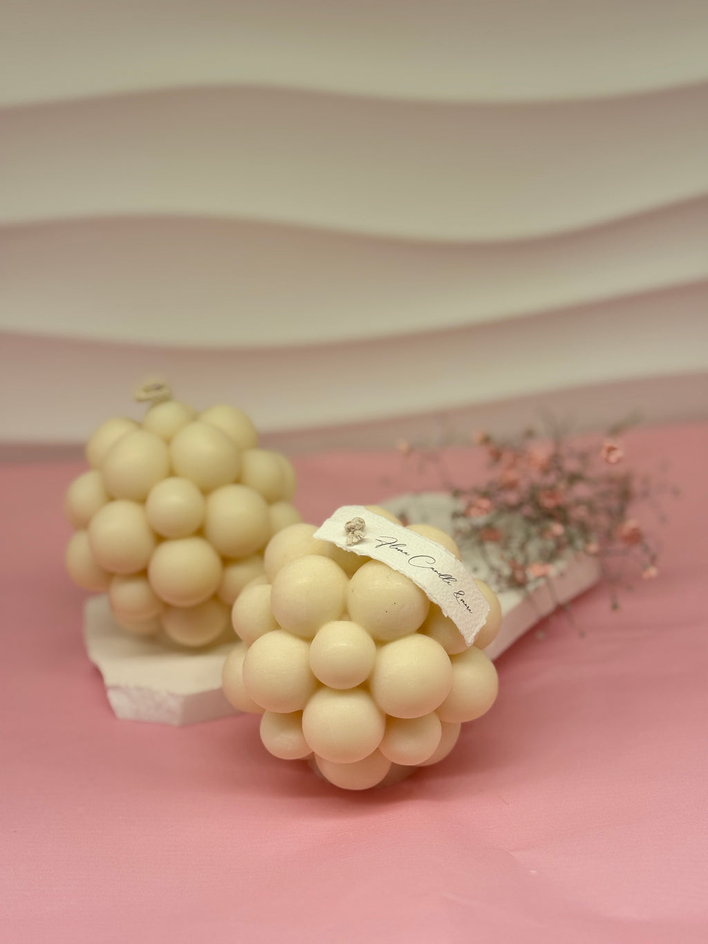 Bubble Kerze aus Rapswachs Standkerze Floma Candel & more