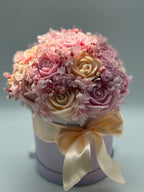 Kerzenblumenstrauß Rose Apricot Flowerbox Floma Candle & More