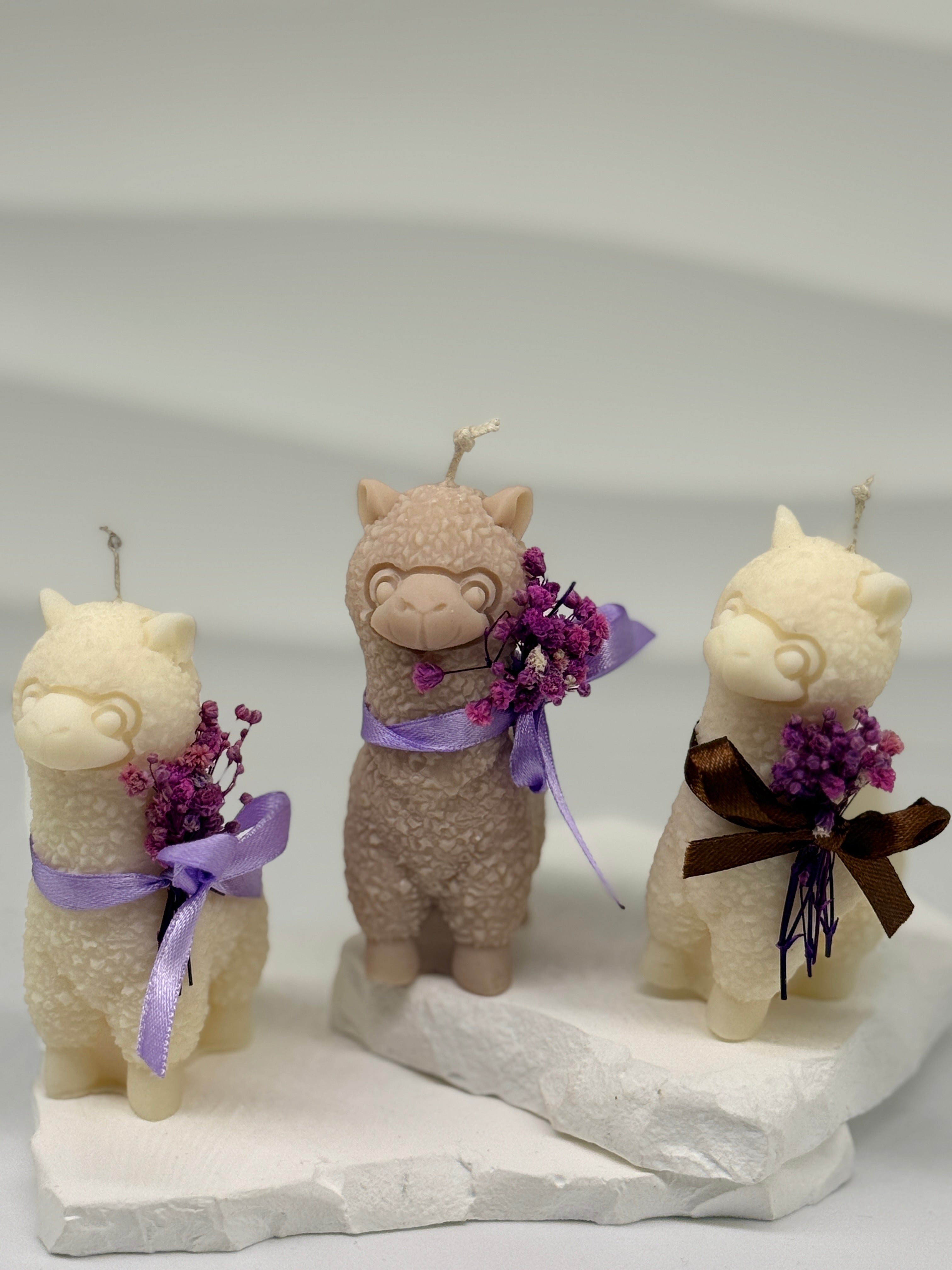 Alpaka Kerze – Handgefertigte Deko-Kerze Standkerze Floma Candle & More