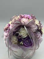 Kerzenblumenstrauß aus Rosen Lavendel Flowerbox Floma Candle & More