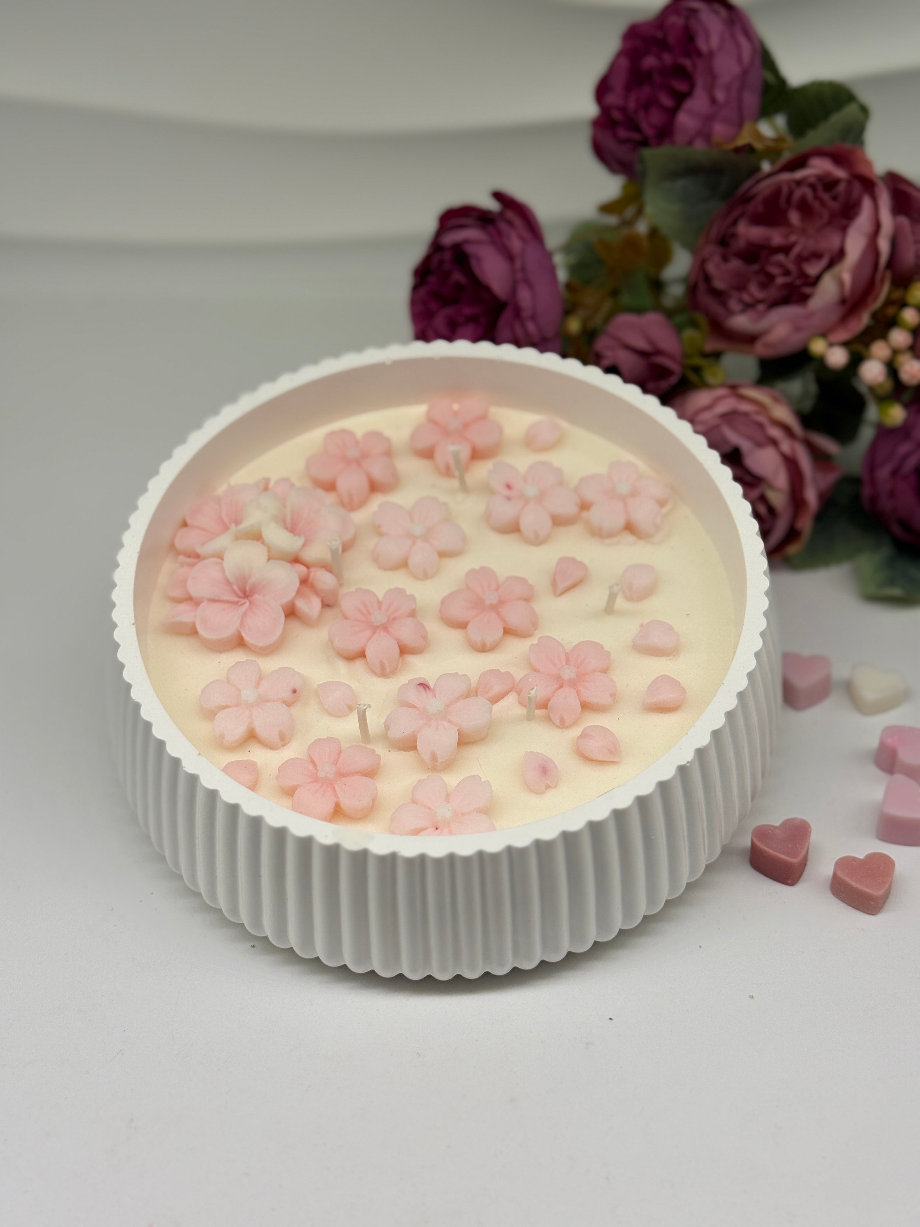 Peach Bloom/Duftkerze in Keramikschale Duftkerzen Floma Candle & More