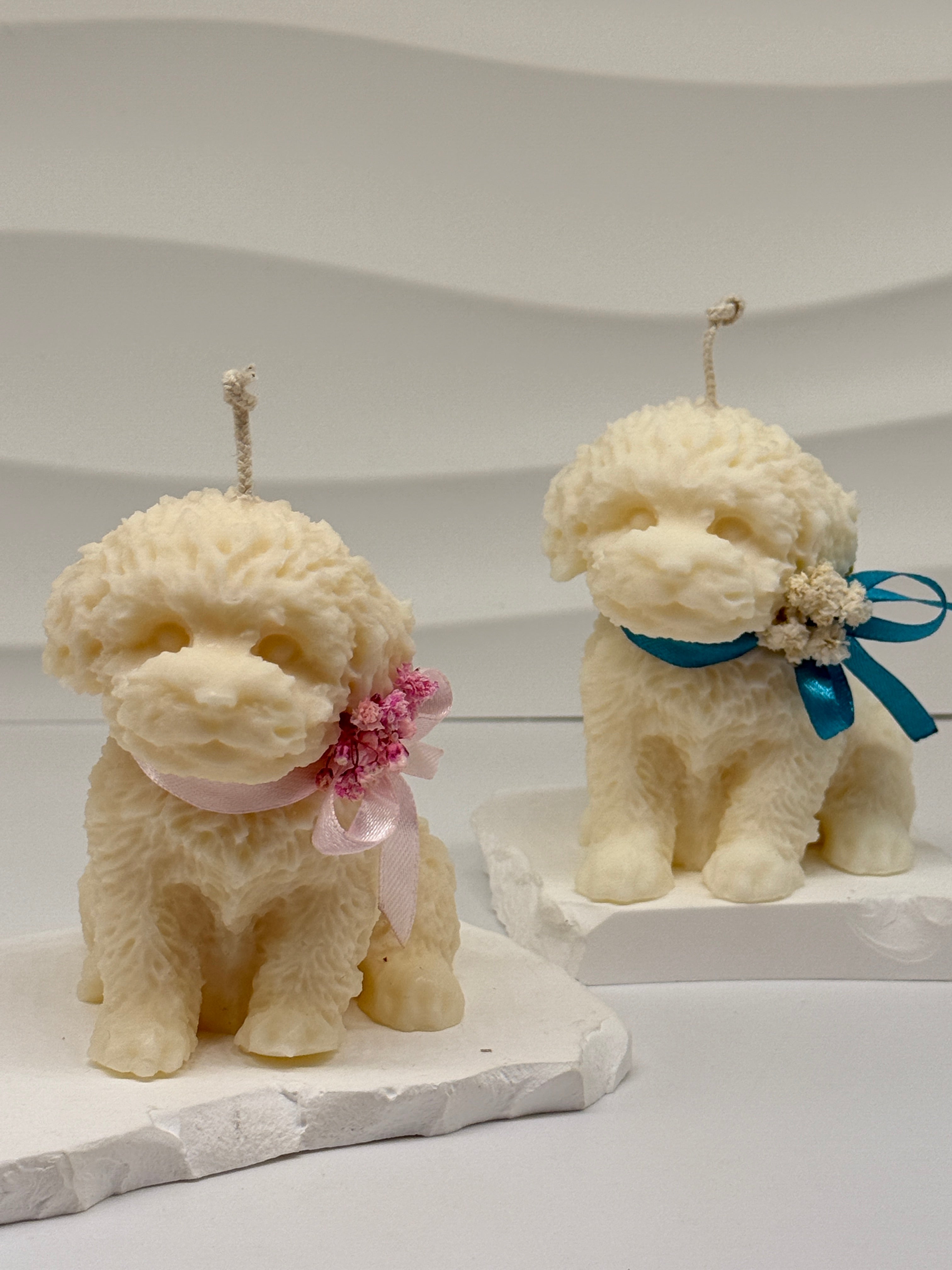 Hunde-Kerze aus Rapswachs – nachhaltige Kerze handgemacht Standkerze Floma Candle & More