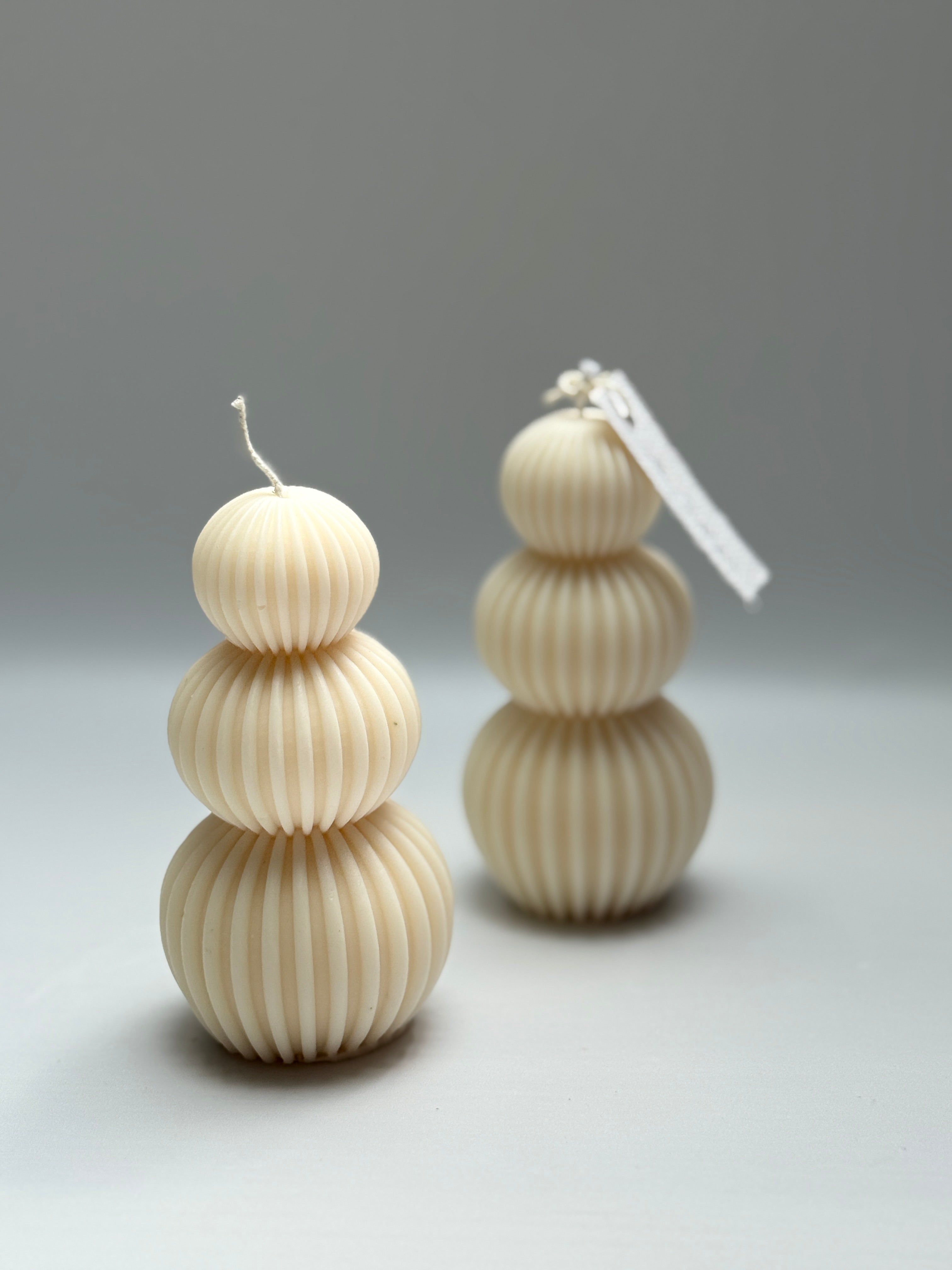 Ribbad Kerze Standkerze Floma Candel & more Natur Creme weiss