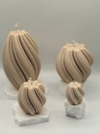 Flame Kerze Floma Candel & more M Beige/ Weiß