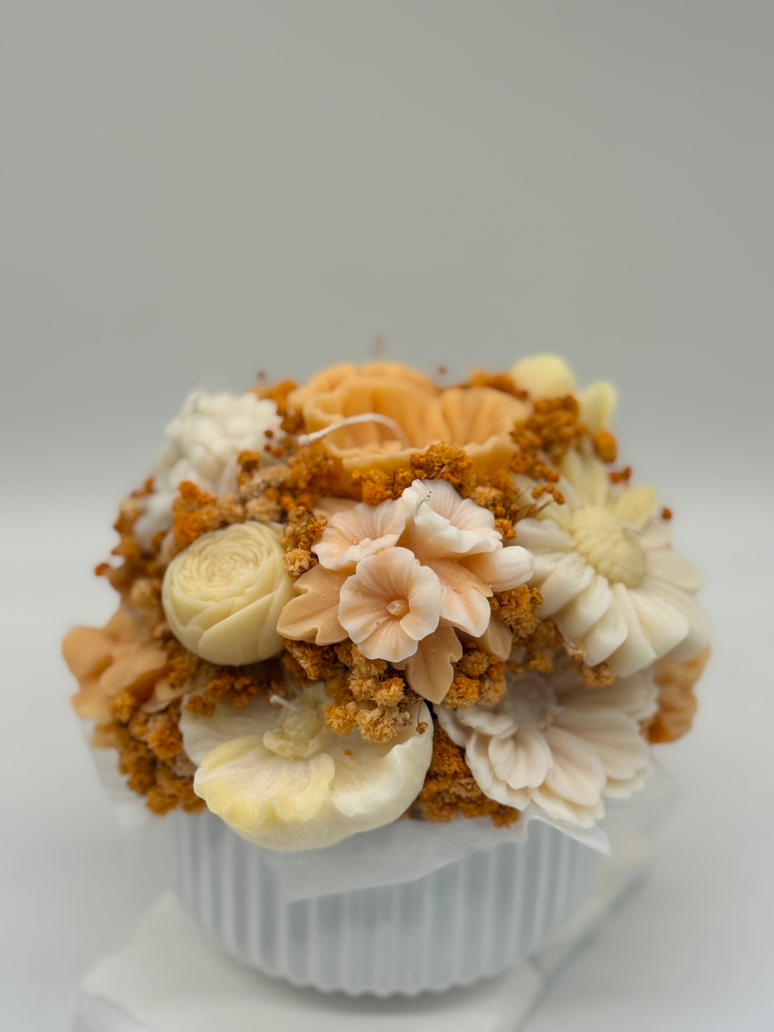 Kerzenstrauß „Floma “ in Keramikschale Flowerbox Floma Candle & More