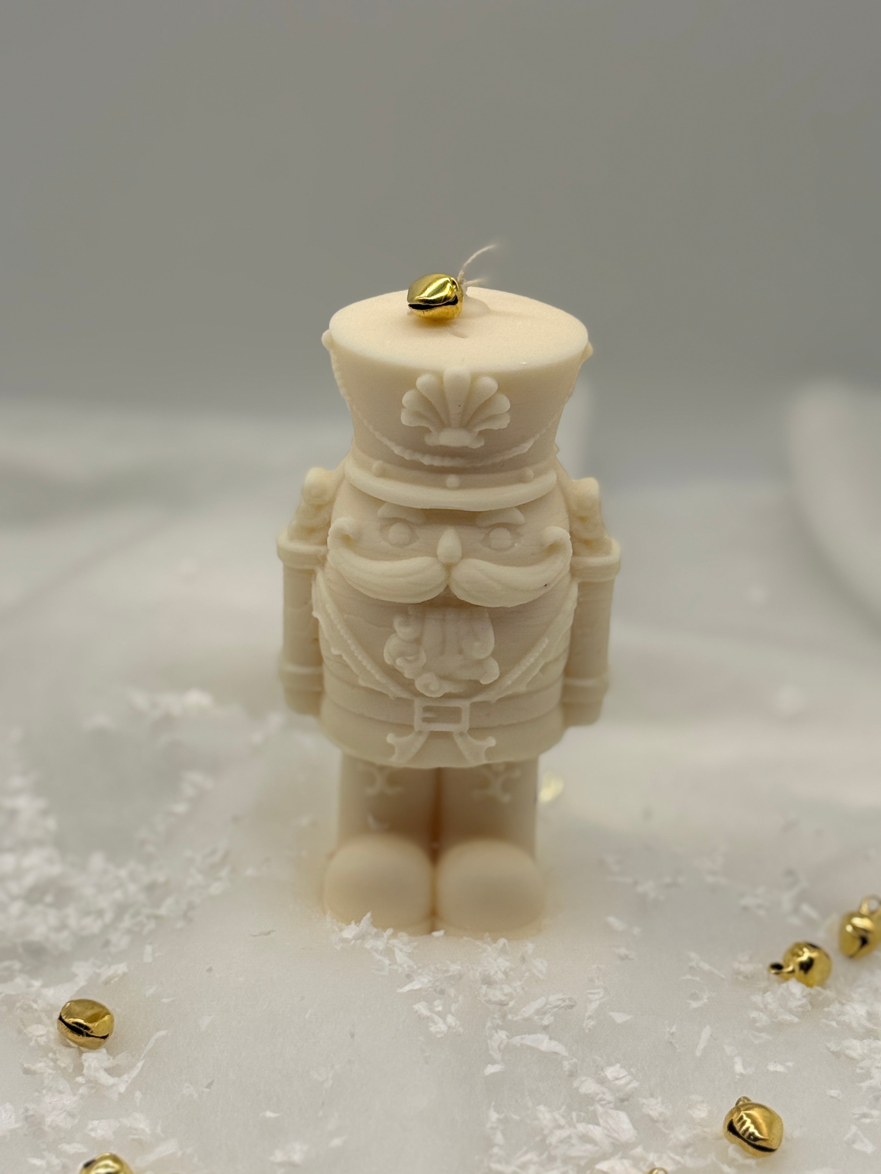 Nussknacker Standkerze Floma Candle & More Weiß