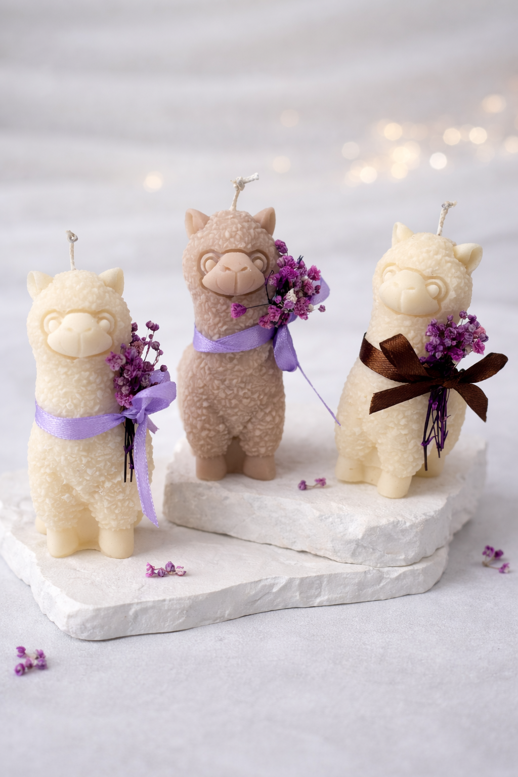 Alpaka Kerze – Handgefertigte Deko-Kerze Standkerze Floma Candle & More