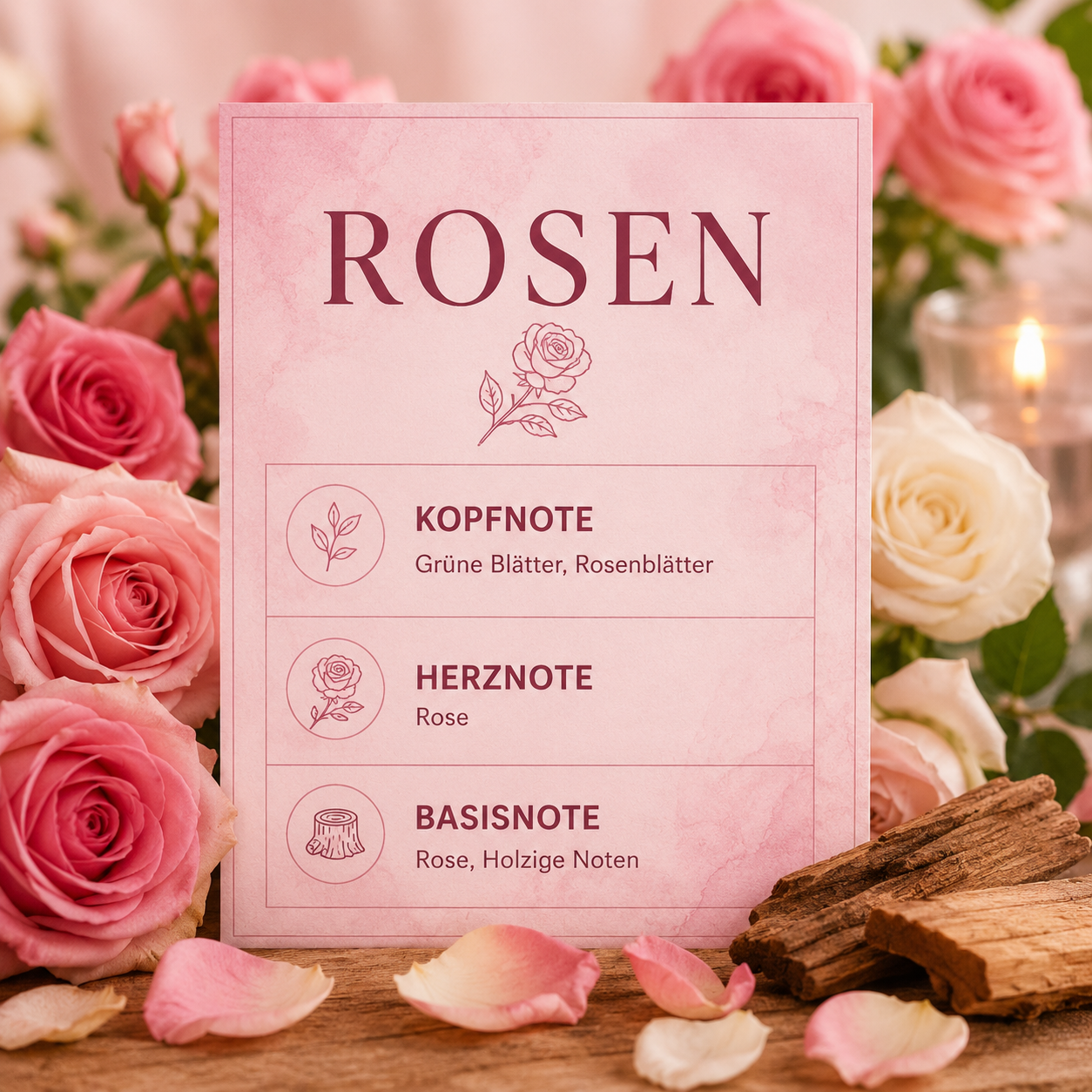 Tulpenkerzen- Schale Behälterkerzen Floma Candel & more Rose