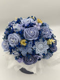 Kerzenblumenstrauß Blau aus Rapswachs | Handgefertigt |