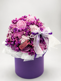 Kerzenblumenstrauß „ Pure Berry „ aus Rapswachs | Handgemachtes Blumengeschenk Flowerbox Floma Candle & More