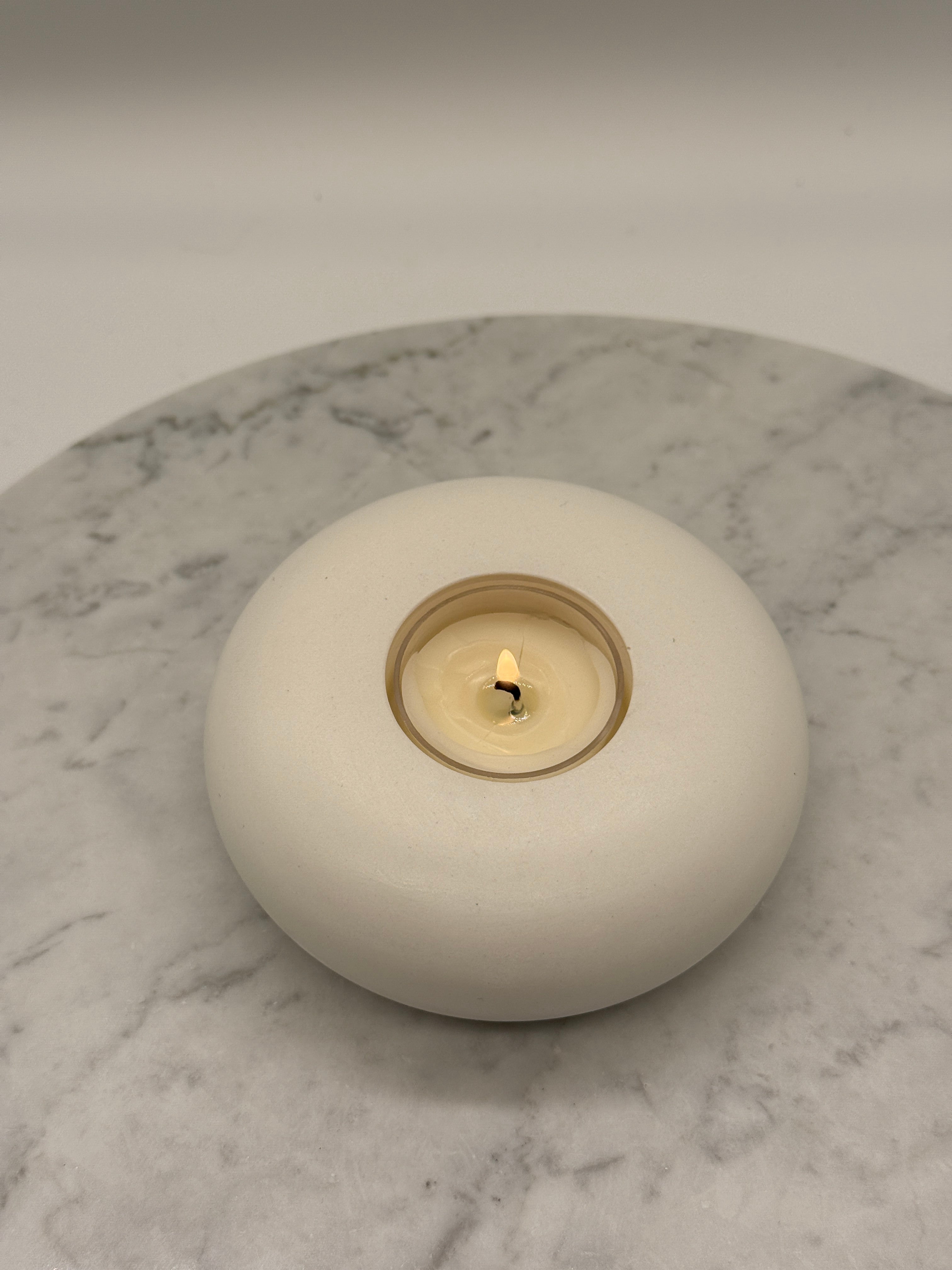 Stone Teelichthalter Kerzenständer Floma Candel & more Weiss