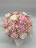 Kerzenblumenstrauß mit Rosen Rose Handgemachte Blumenkerzen Romantische Geschenkidee Rosa Deko Flower Candle Bouquet Etsy
