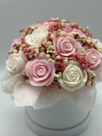 Kerzenblumenstrauß mit Rosen Rose Handgemachte Blumenkerzen Romantische Geschenkidee Rosa Deko Flower Candle Bouquet Etsy