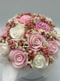 Kerzenblumenstrauß mit Rosen Rose Handgemachte Blumenkerzen Romantische Geschenkidee Rosa Deko Flower Candle Bouquet Etsy