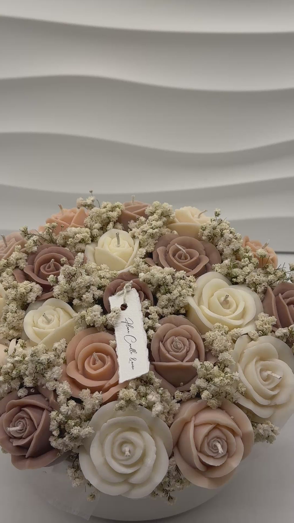 Rosenstraum /Rosenkerzen Arrangement in Keramikschale – Handgefertigte Blumenkerzen mit Trockenblumen als elegante Deko Behälterkerzen Floma Candle & More