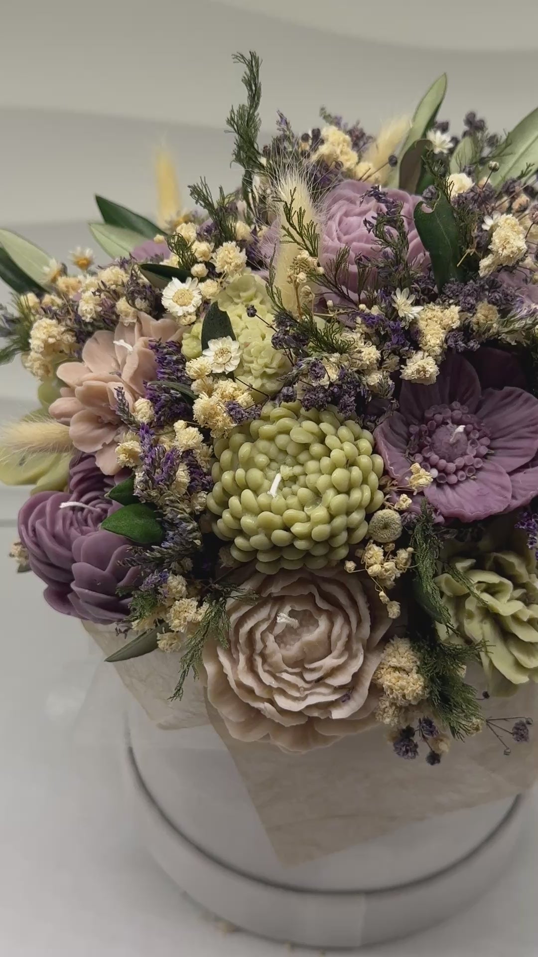 Kerzenblumenstrauss Olivia Flowerbox Floma Candle & More