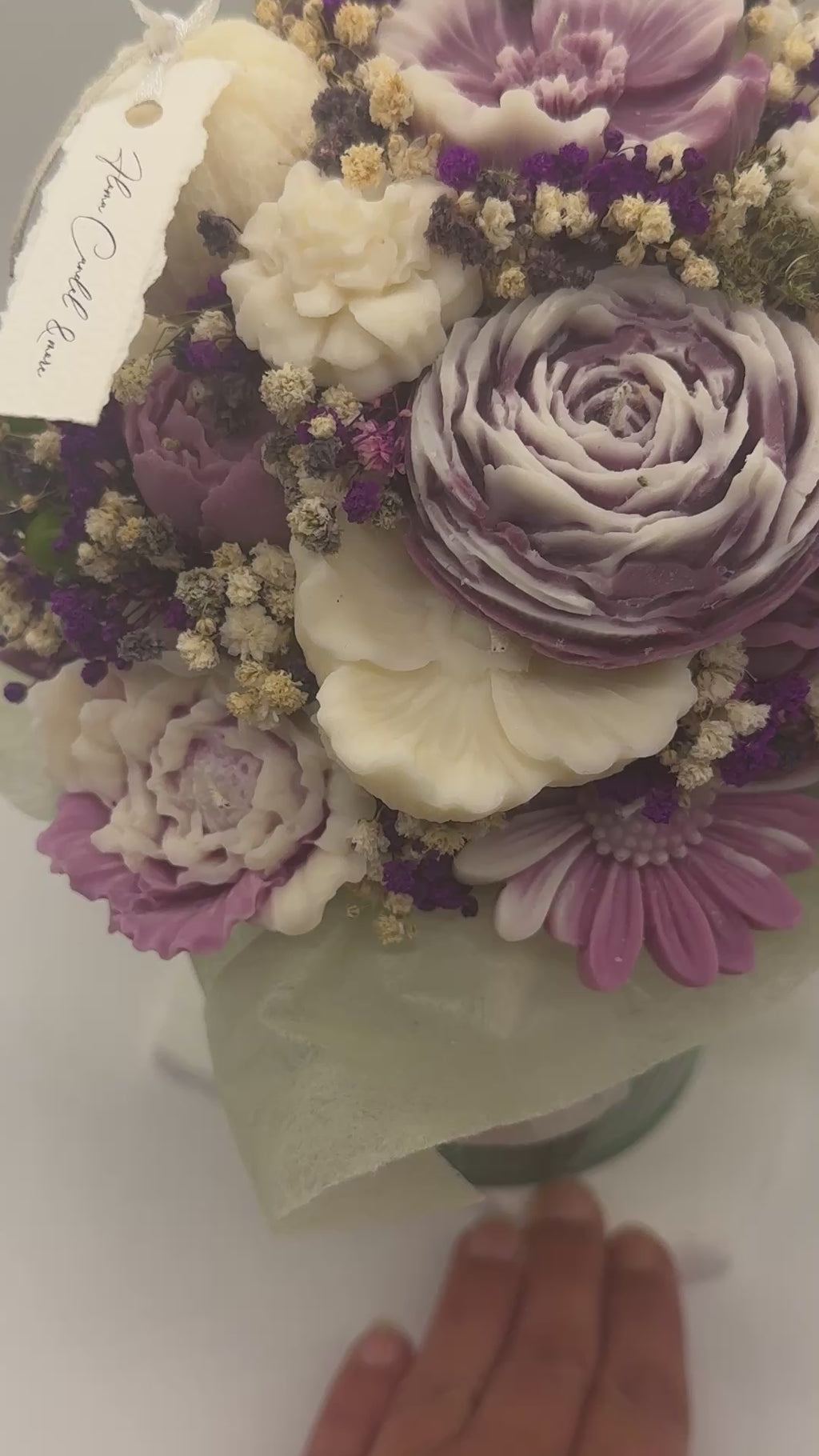 Kerzenstrauß „ Luna Berry „ in Metalltopf Standkerze Floma Candle & More