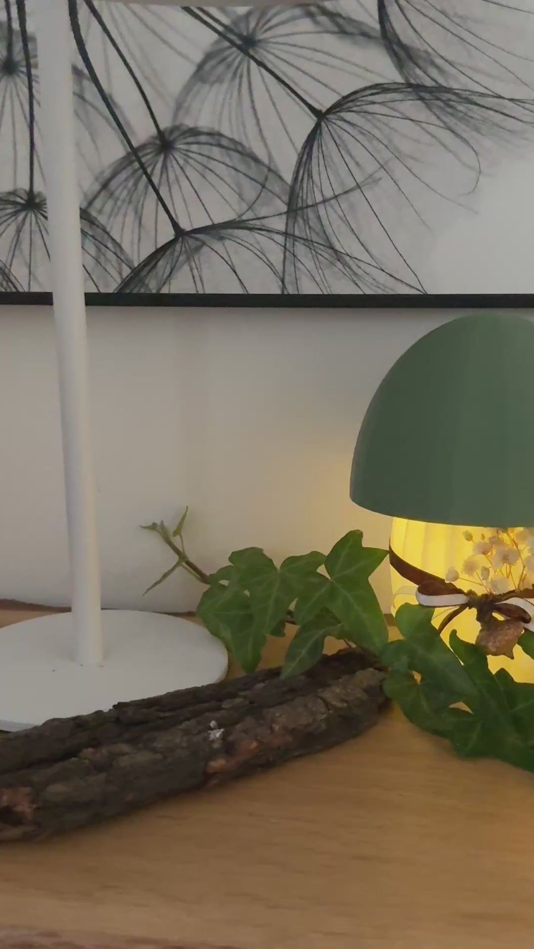 Pilzlampe aus PLA | LED Waldlampe | Handgefertigte Herbst- & Wohndekoration 3D Druck Floma Candle & More