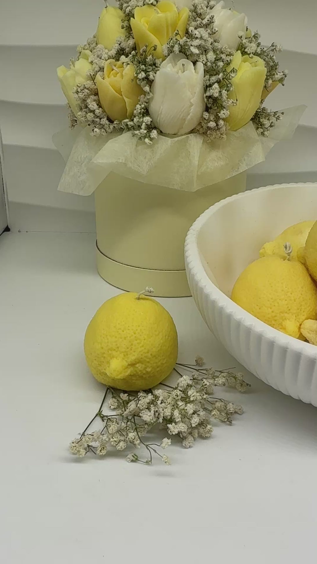 Zitronen Kerze aus Rapswachs, Duftkerze Zitrone Duftkerzen Floma Candle & More