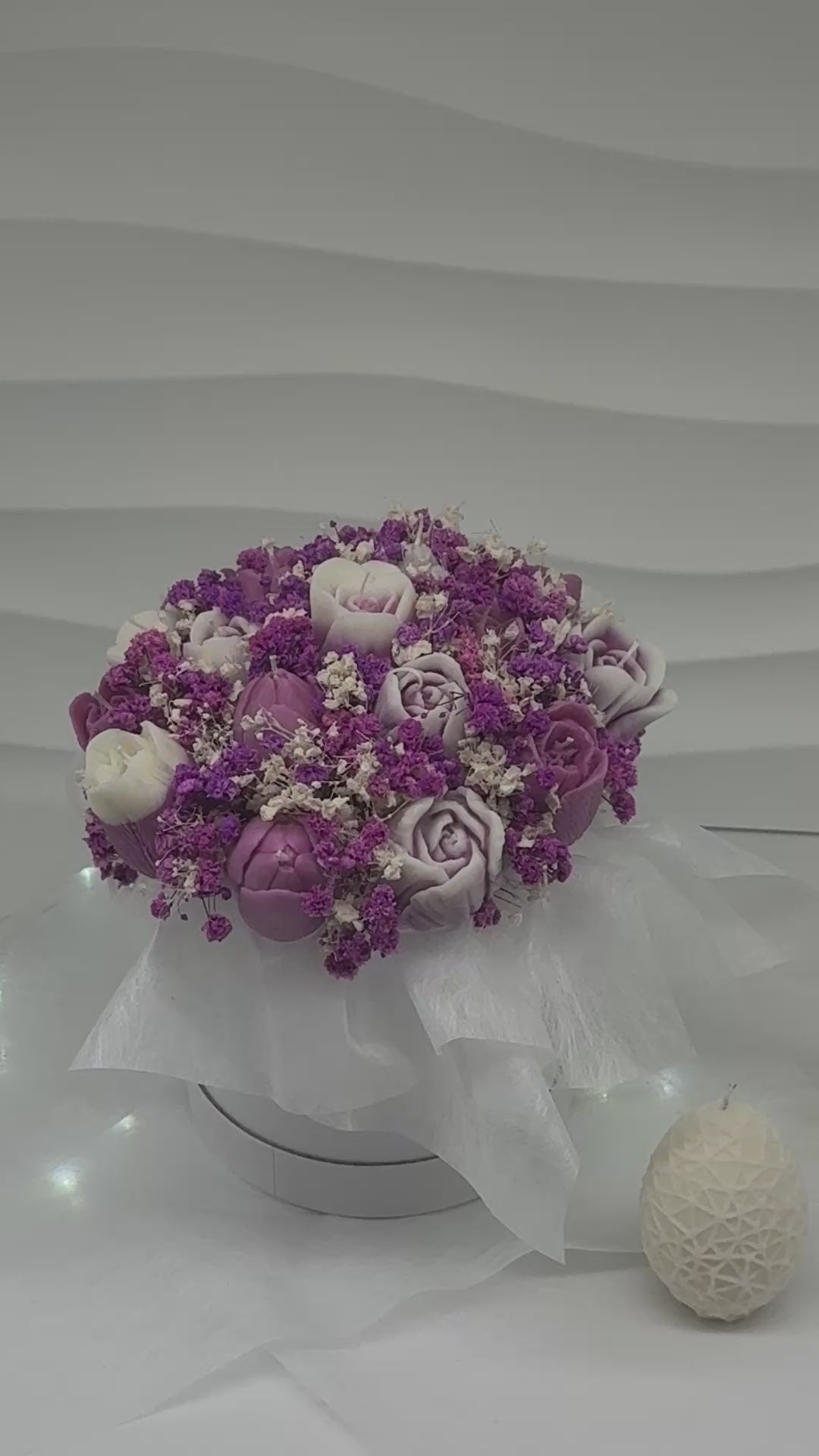 Kerzenblumenstrauß " Berry " Flowerbox Floma Candle & More