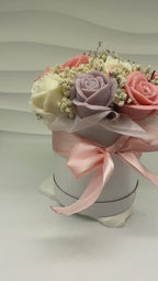 Kerzenblumenstrauß " Rose Poesie" Flowerbox Floma Candle & More