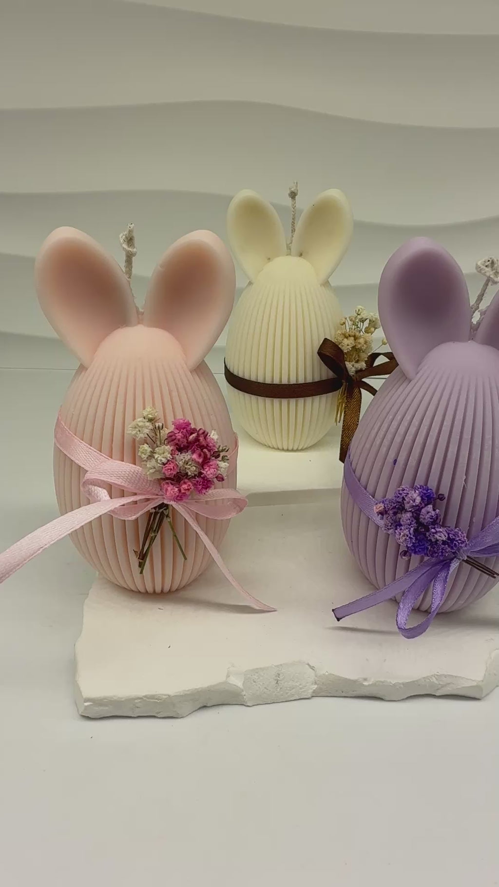 Rilli /Hasen-Osterei Kerze handgemacht | Osterdeko Standkerze Floma Candle & More