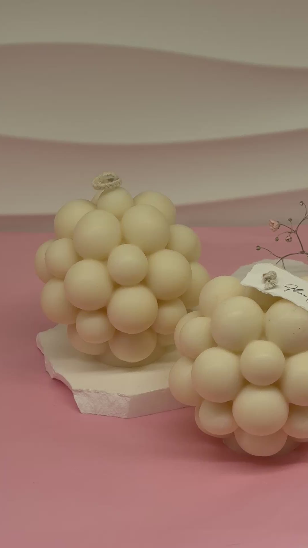 Bubble Kerze aus Rapswachs Standkerze Floma Candel & more