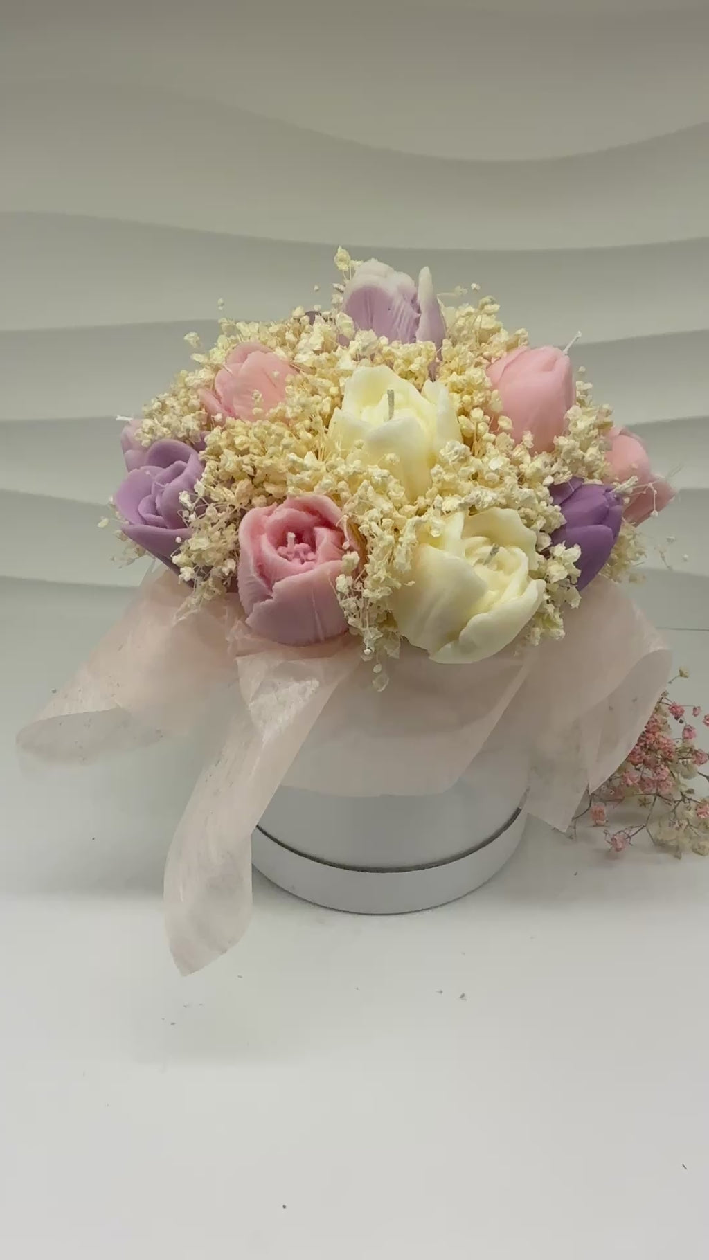 Kerzenblumenstrauss Tulpe Mary Flowerbox Floma Candle & More