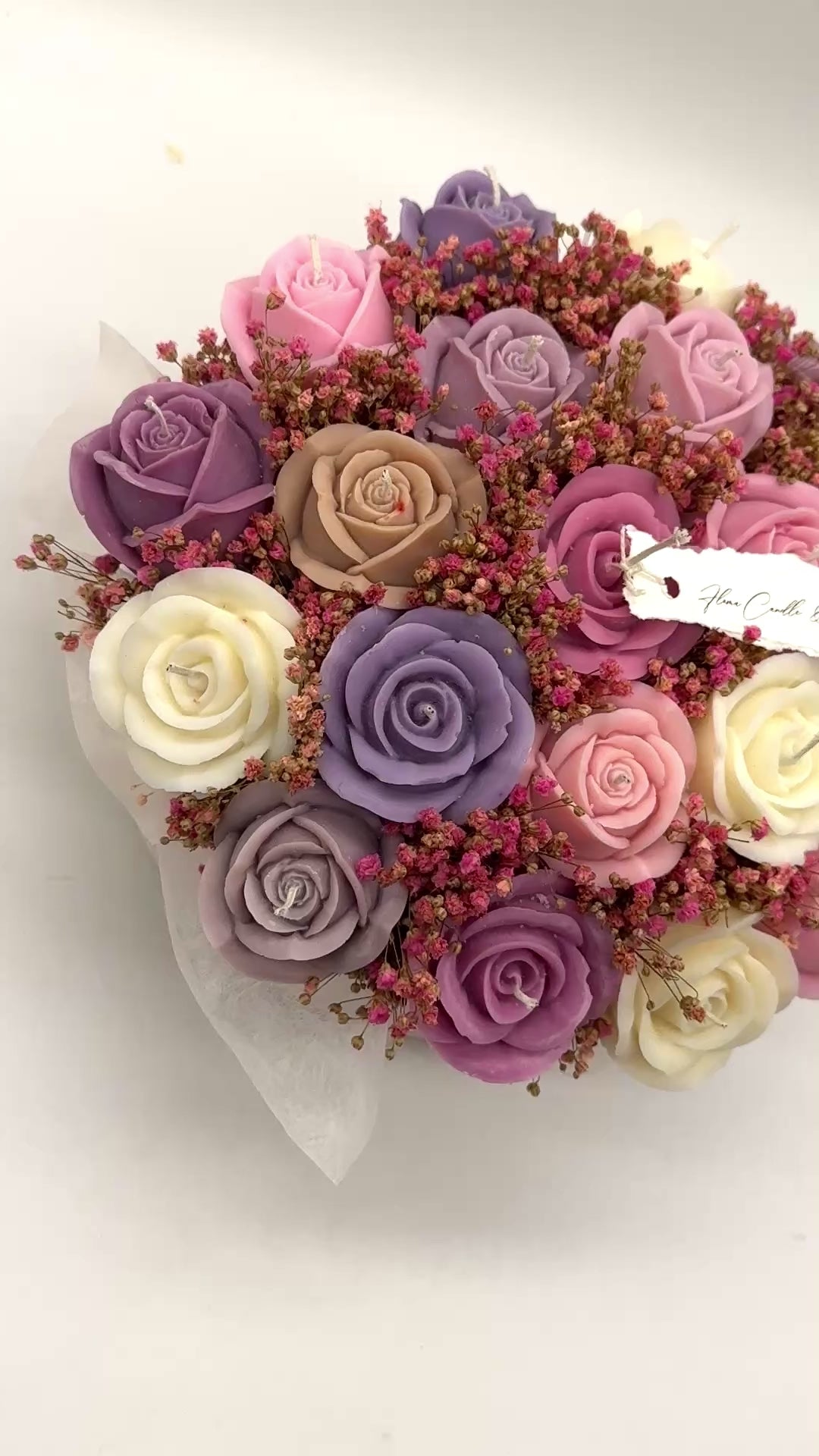 All Roses / Bouquet Blütentraum handgegossener Schale Behälterkerzen Floma Candle & More